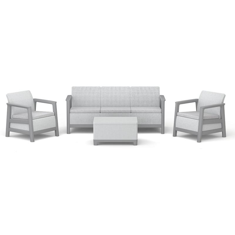 Scandi Love linea duo kerti bútor szett jute tárolós asztallal