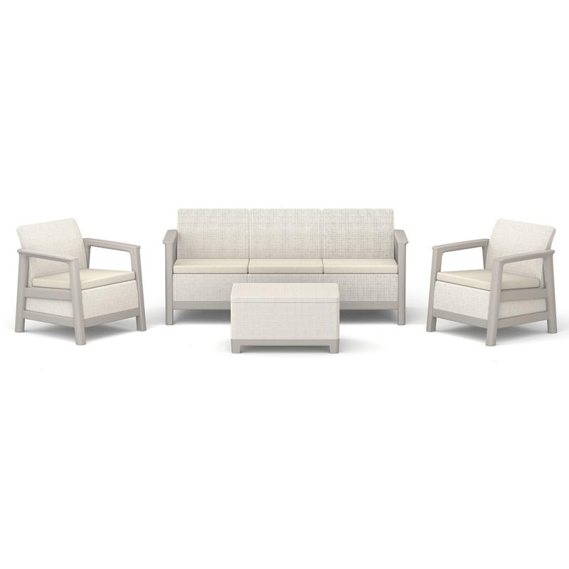 Scandi Love linea duo kerti bútor szett jute tárolós asztallal