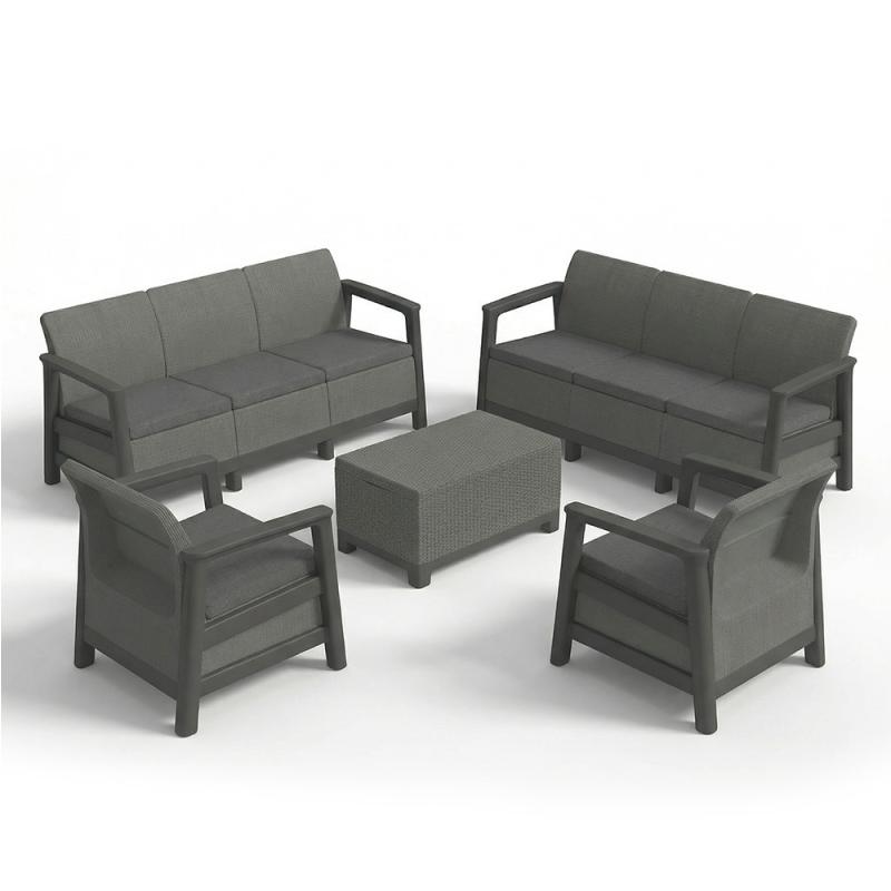 Scandi Love max linea duo kerti bútor szett jute tárolós asztallal