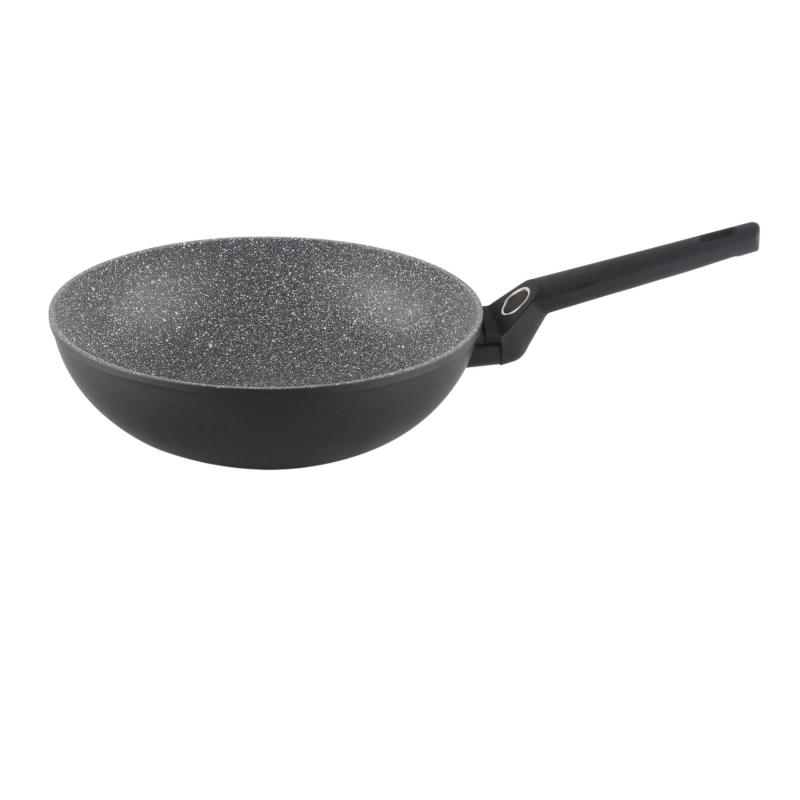 Zilan ZLN3345 wok serpenyő, 28 cm, tapadásmentes gránit belső bevonat, indukciós alj