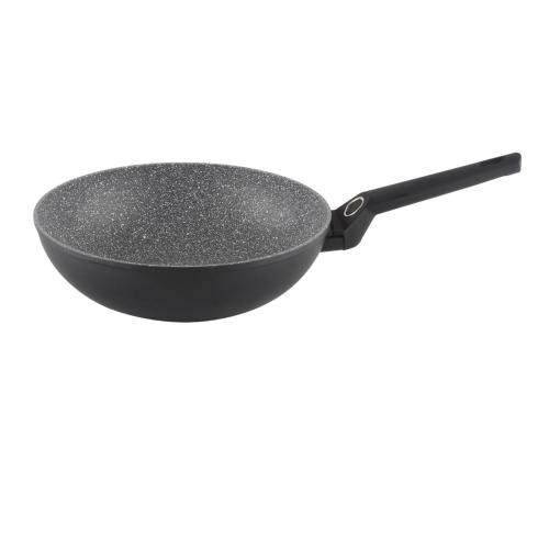 Zilan ZLN3345 wok serpenyő, 28 cm, tapadásmentes gránit belső bevonat, indukciós alj