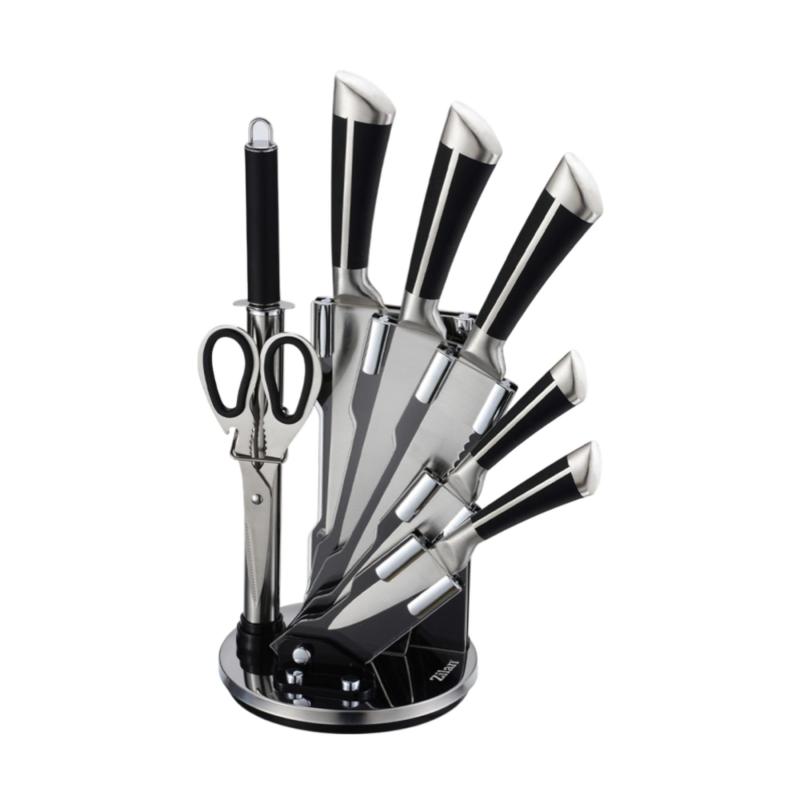 Zilan ZLN1634 8 darabos késkészlet, állvánnyal, 3CR13 rozsdamentes acél, mosogatógépben mosható
