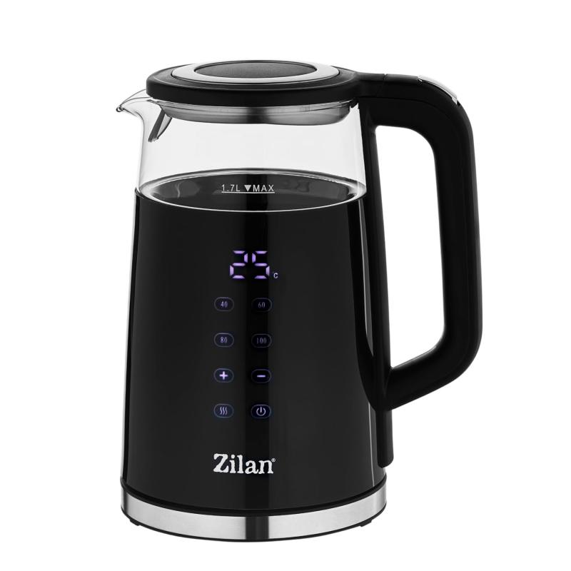 Zilan ZLN7859 vízforraló, max. 2200 W, 1,5 literes, rejtett fűtőszál, digitális kijelző