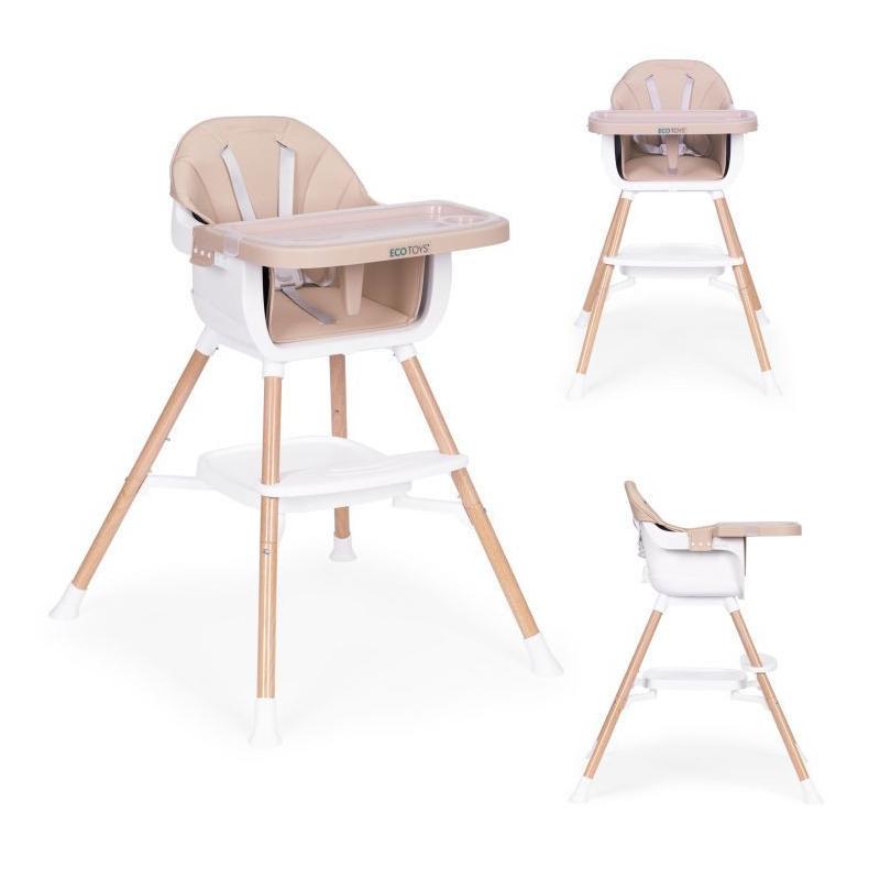 Gyerek etetőszék 2 az 1-ben bézs