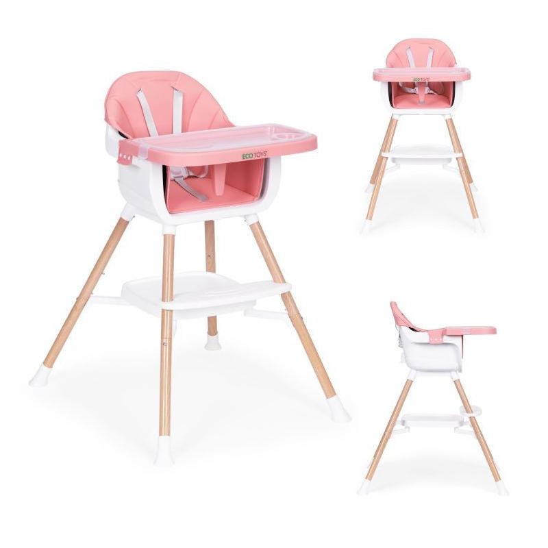 Gyerek etetőszék 2 az 1-ben rózsaszín