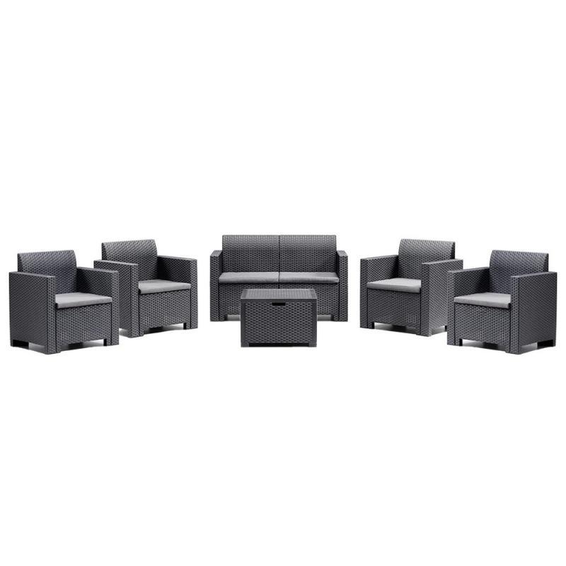 Nero II Big 6 személyes kerti bútor garnitúra