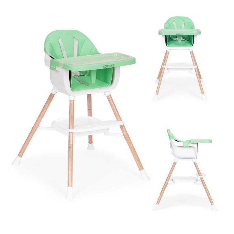 Gyerek etetőszék 2 az 1-ben zöld
