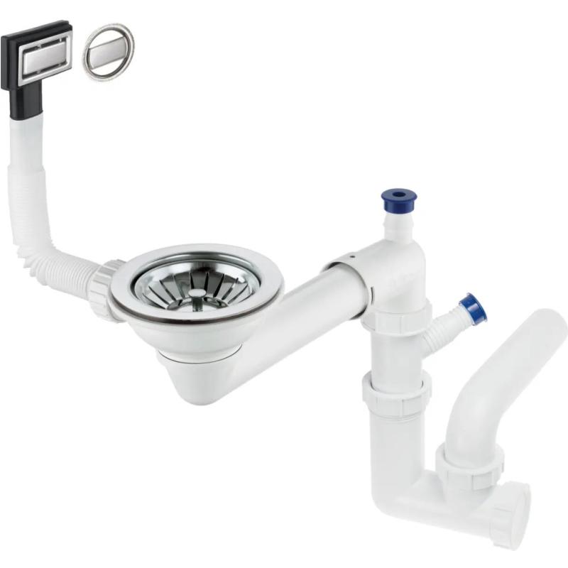 Szifon 1 medencés gránitmosogatókhoz 3,5" helytakarékos