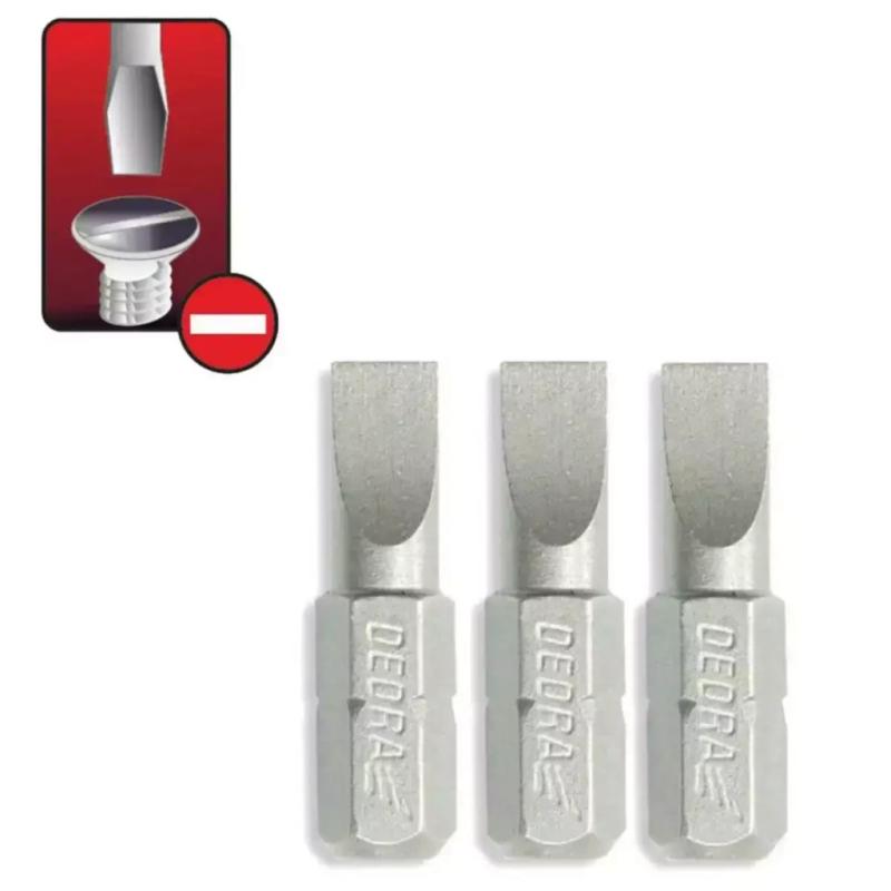 Csavarhúzó bitek lapos SL 5,5x25mm, 3db/bliszter