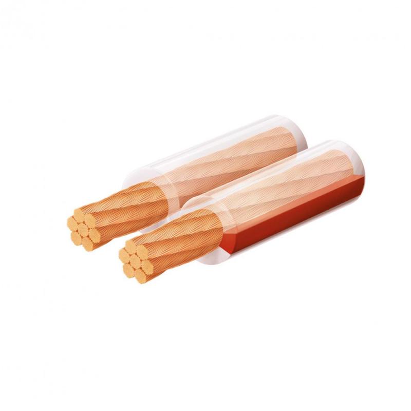 Hangszóróvezeték, transzparent, 2x4 mm, 50 m/tekercs