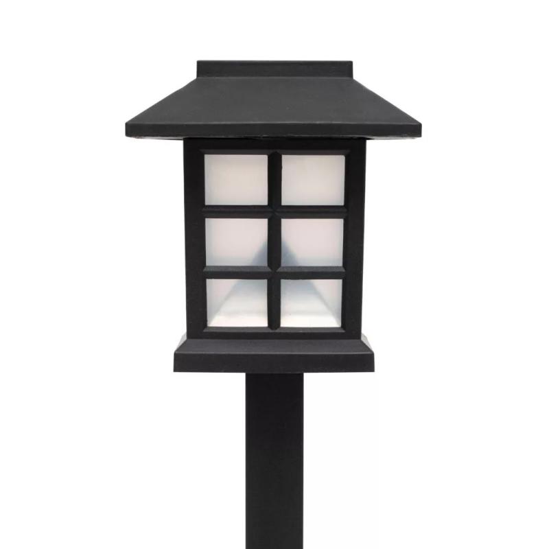 Home MX716 napelemes kerti lámpa, 12db-os display, műanyag, 1 db hidegfehér LED, kültéri, beltéri