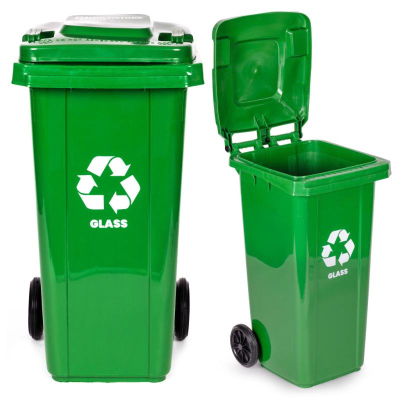 Hulladéktároló , gumikerekekkel