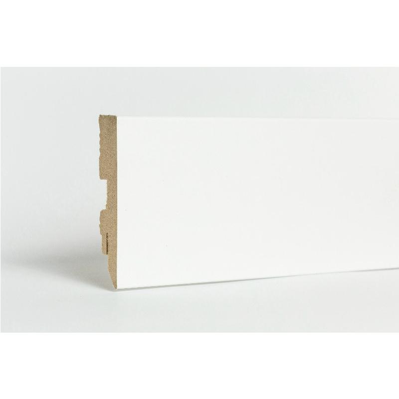 PURE Fehér MDF szegélyléc - 2,4m, 80x16mm - BASIC