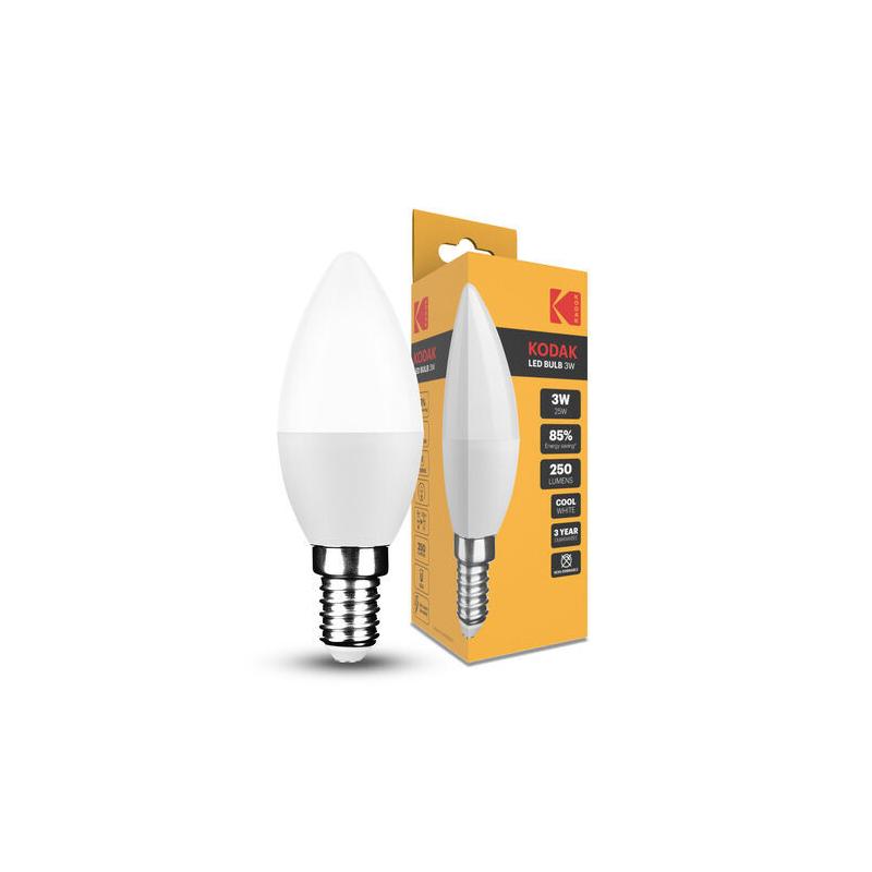 KODAK Max LED Izzó Candle C37 3W E14 270° 4000K (250 lumen)