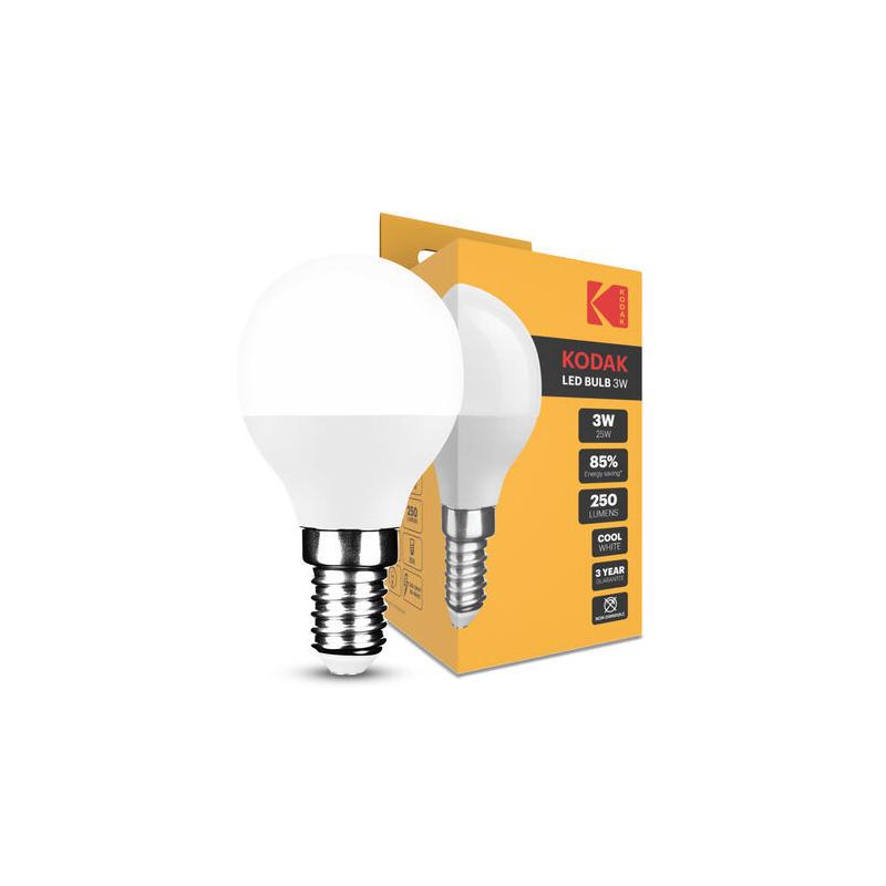 KODAK Max LED Izzó Globe Mini G45 3W E14 270° 4000K (250 lumen)