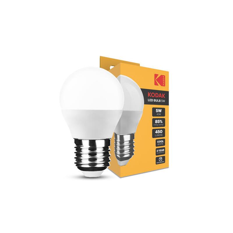 KODAK Max LED Izzó Globe Mini G45 5W E27 270° 4000K (450 lumen)