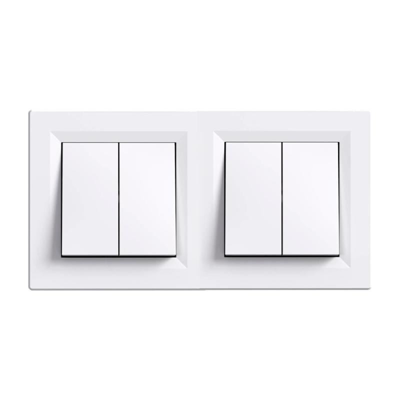 Nova kettős csillárkapcsoló 105 fehér kerettel