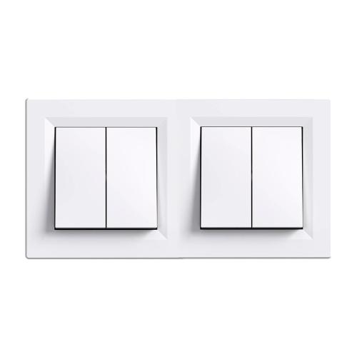 Nova kettős csillárkapcsoló 105 fehér kerettel