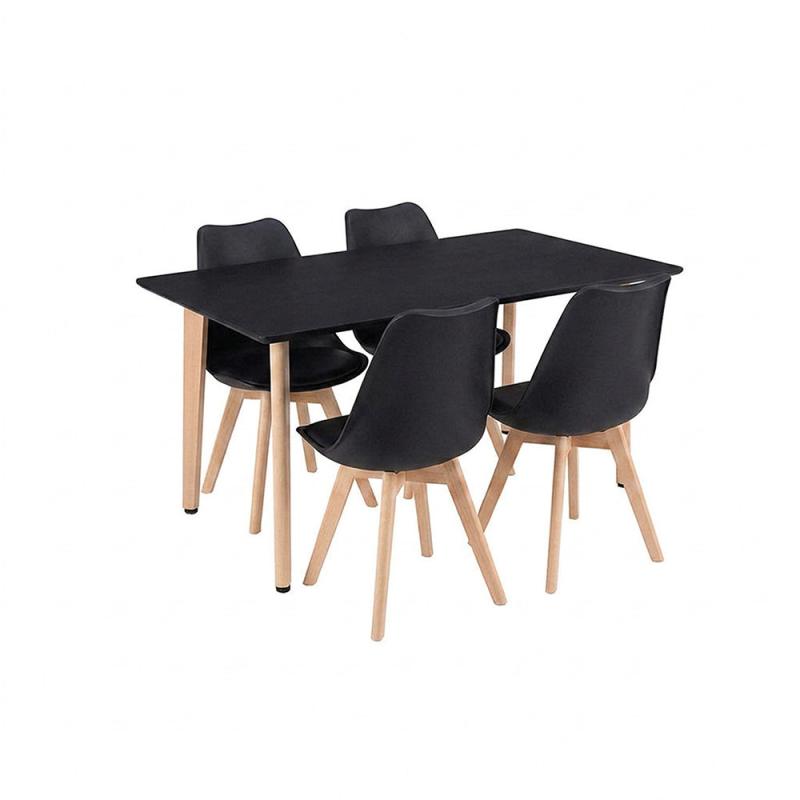 Silla 120 4+1 étkező garnitúra fekete