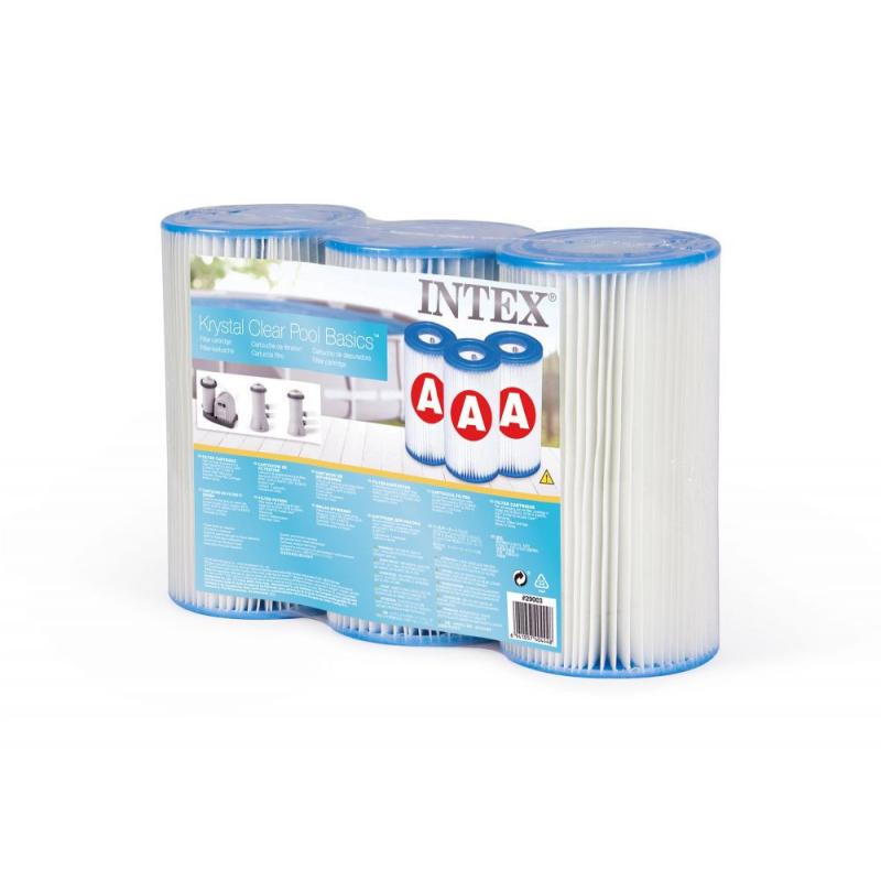 A típusú papírszűrő medence vízforgatóhoz - 3 db intex 29000