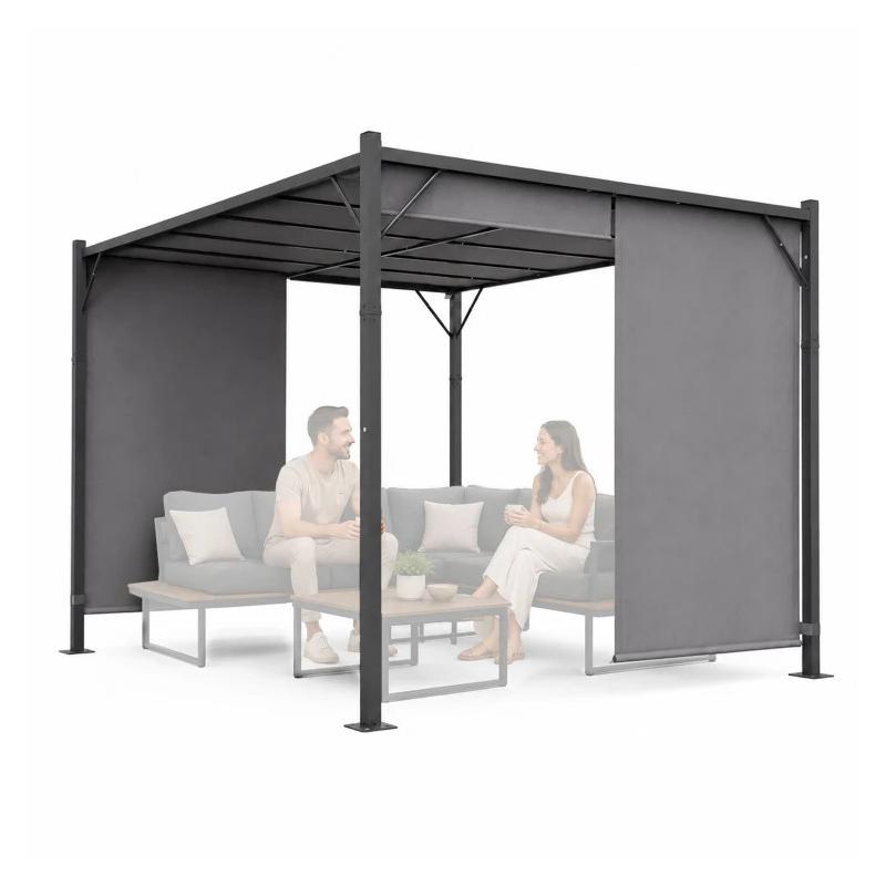 Kerti pergola 3x4 acél váz tetővel