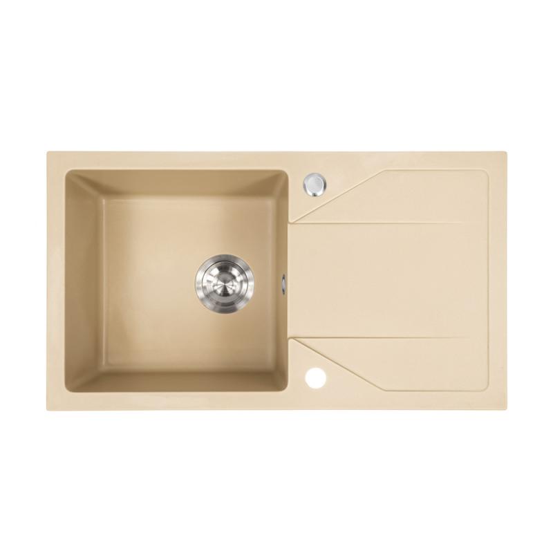 Gori szögletes egy medence + csepegtető gránit mosogató szifonnal