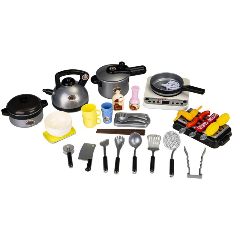 Főző és grillezőkészlet 40 darabos hanggal és LED-del