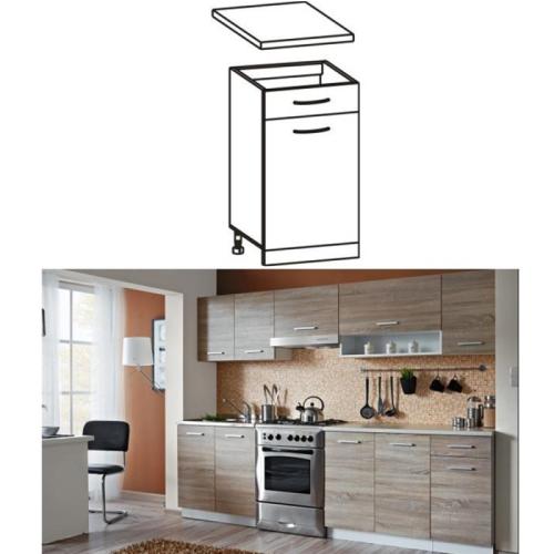 Konyhaszekrény LT1368, tölgyfa sonoma-fehér