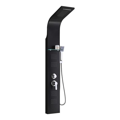 Alegro Silver hidromasszázs zuhanypanel, rozsdamentes acél