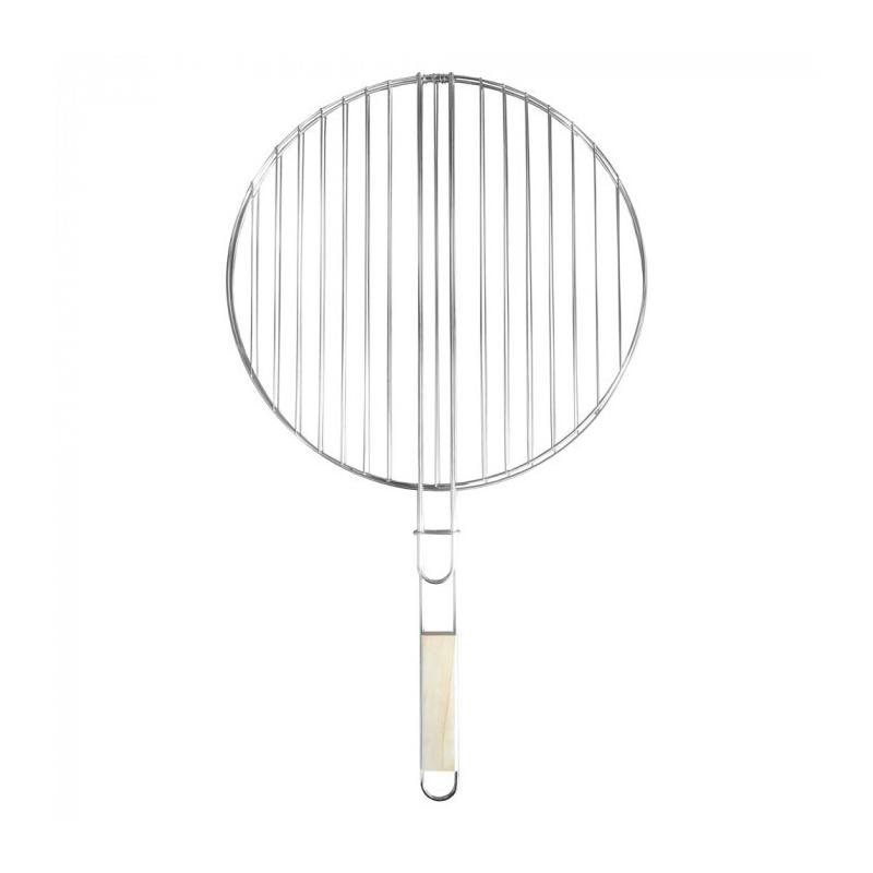 Kerek grillrács fa fogantyúval 40 cm