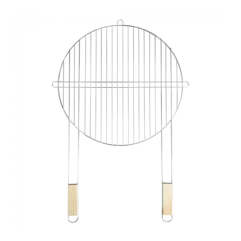 Kerek grillrács fa fogantyúval 51 cm
