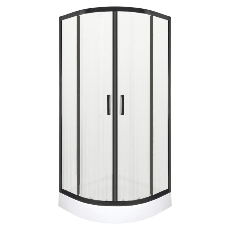 Soho Black 90 íves zuhanykabin XN zuhanytálcával