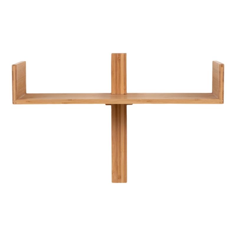 Villa fali polc, bambusz, natúr 50x36 cm