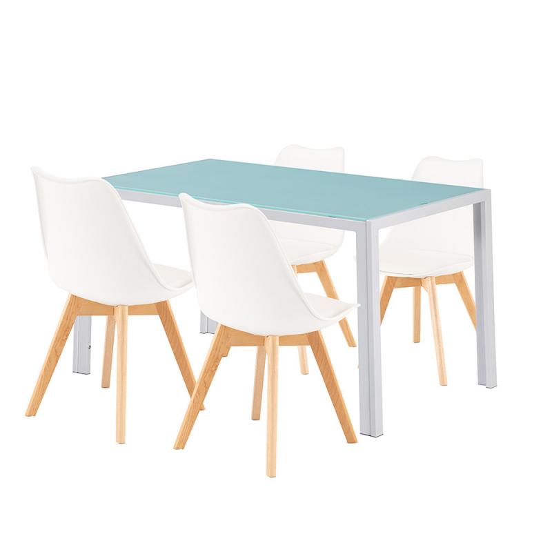 Nuvia 4+1 étkező garnitúra fehér-fehér