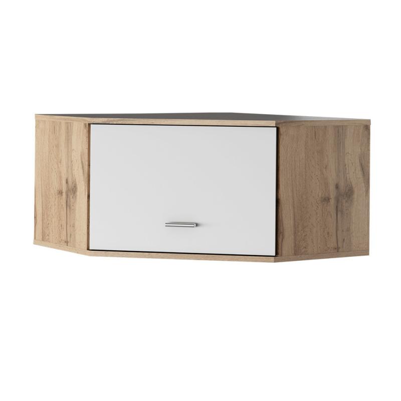 Zárt polcos szekrény LT5523 wotan tölgy-fehér