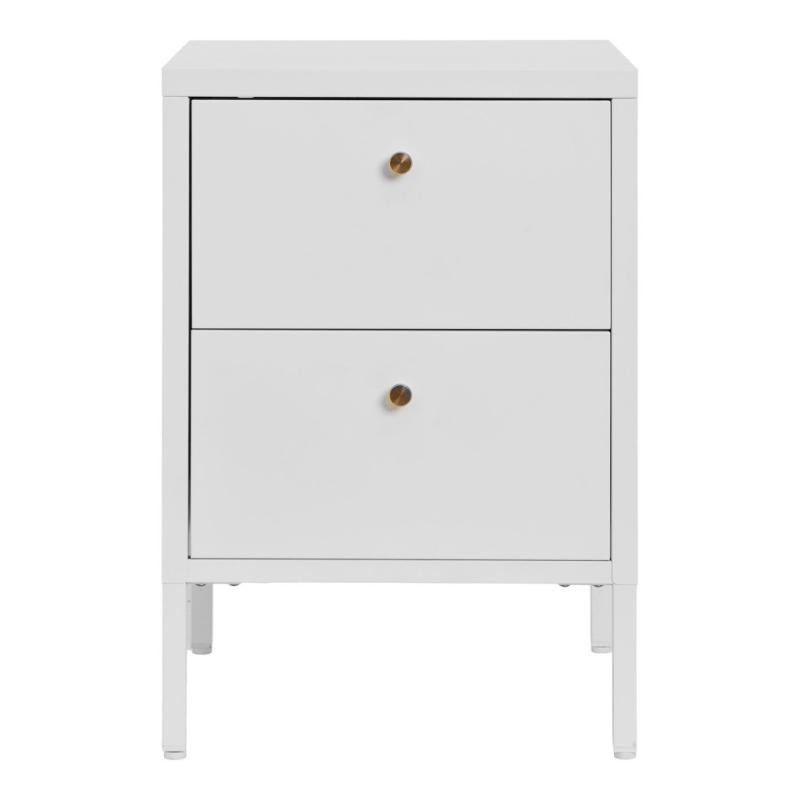 Dalby fiókos szekrény, 2 fiók, acél, fehér  40x40x59,5 cm
